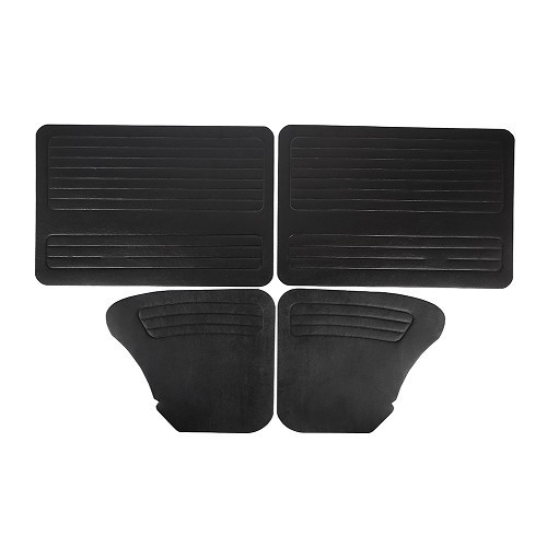  Zwarte vinyl deurpanelen zonder zakken voor Volkswagen Kever 67-&gt; - 4 stuks - VB10112901 