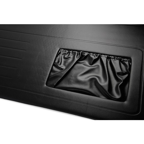  Painéis de porta em vinil preto com bolsos para Volkswagen Beetle 67-&gt; - 4 peças - VB10112902-1 