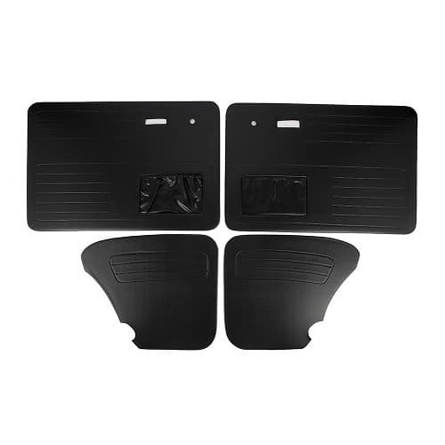  Panneaux de portes en vinyle Noir avec poches pour Coccinelle 67-> - 4 pièces - VB10112902 