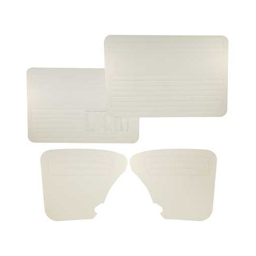  Panneaux de portes en vinyle Blanc avec poches pour Volkswagen Coccinelle 67-> - 4 pièces - VB10112903 