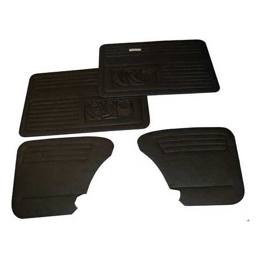  Set of 4 TMI Black Vinyl Door Panels for Volkswagen Beetle Sedan 67 -&gt;77 - VB10112911 