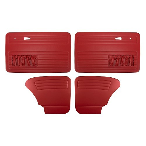  Conjunto de 4 painéis de porta TMI vermelho médio para Volkswagen Beetle Sedan 67 -&gt;77 - VB10112995 