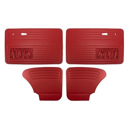  Set of 4 door panels TMI medium red for Volkswagen Beetle Sedan 67 -&gt;77 - VB10112995 