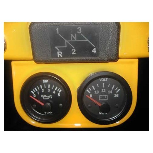 Schwarze Halterung unter dem Armaturenbrett für Zifferblätter 2 x 52 mm - VB10306