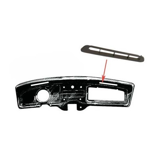 Right-hand side lateral ventilation grill for foam-covered instrument panel on Beetle 71-> - VB13308