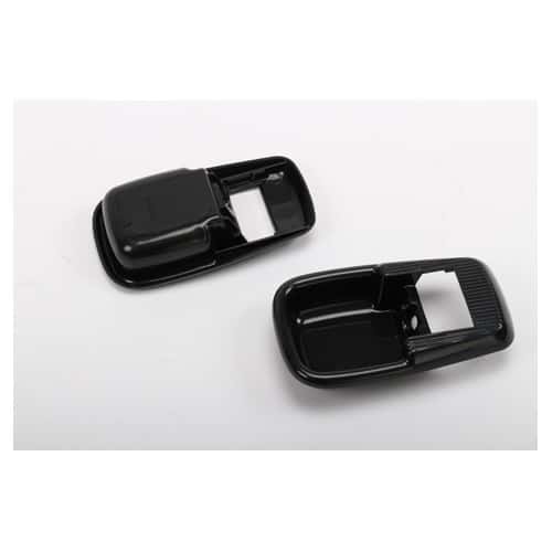  2 black profiles for door aperture interior strikes with lock for Volkswagen Beetle & Camper 69-> - VB20414-1 