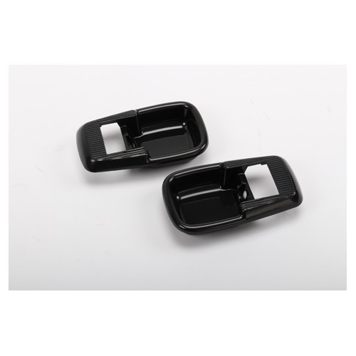  2 black profiles for door aperture interior strikes with lock for Volkswagen Beetle & Camper 69-> - VB20414 