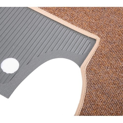  Kit de alfombra Luxe Marron contorno tissus Beige B/G para Volkswagen Beetle Sedan 60 -&gt;61 - VB256061BG-2 