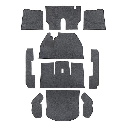     
                
                
    Charcoal gray full carpet for VW Beetle Sedan (08/1964-04/1968) - VB25810

