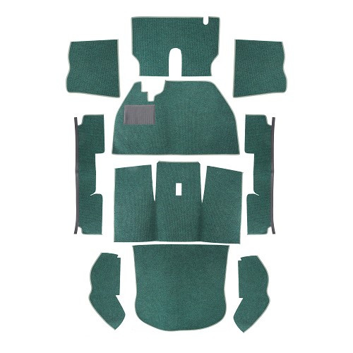     
                
                
    Tappeto completo verde per VW Maggiolino berlina (08/1968-07/1972) - VB25824
