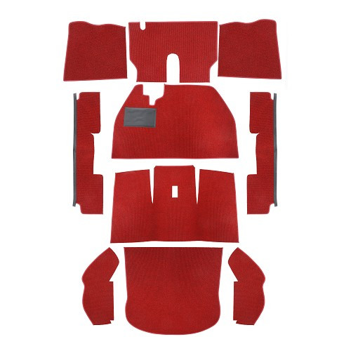     
                
                
    Tappeto rosso completo per VW Maggiolino berlina (08/1968-07/1972) - VB25825
