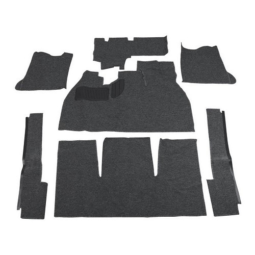    
                
                
    Moquettes grise pour Volkswagen Coccinelle 1200 / 1300 Berline (08/1968-07/1972), avec repose pieds - VB26002UG

