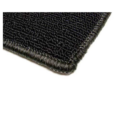 Black carpets for VOLKSWAGEN Beetle 1200 / 1300 Sedan (08/1972-) - with footrest - VB26004UN