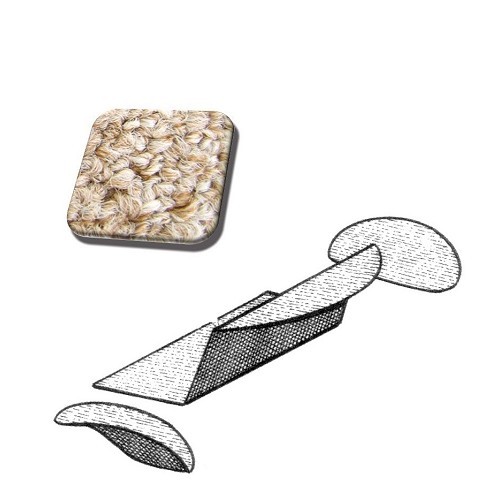     
                
                
    Moquette de coffre arrière beige"oatmeal" pour VW Coccinelle Berline 58 ->64 - VB26011
