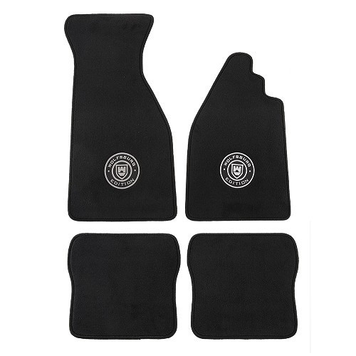     
                
                
    Wolfsburg Edition black carpets for Volkswagen Beetle 1303 - 4 pieces - VB26107
