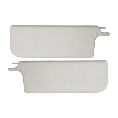 White sun visors for Volkswagen Beetle Convertible 65 -&gt;72 - pair - VB28001W