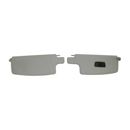  Off-white sun visors with mirror for Volkswagen Beetle 68-&gt; - 2 pieces - VB28002WM 