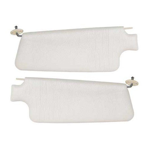     
                
                
    Alette parasole bianche per Volkswagen Maggiolino Cabrio 1303 73 -&gt;79 - 2 pezzi - VB28004PW
