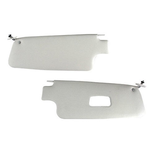  White sun visors with mirror for Volkswagen Beetle Convertible 1303 73 -&gt;79 - 2 pieces - VB28005WM 