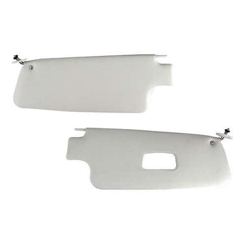  White sun visors with mirror for Volkswagen Beetle Convertible 1303 73 -&gt;79 - 2 pieces - VB28005WM 