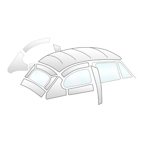     
                
                
    Ciel de toit Luxe en Mohair Gris pour Volkswagen Coccinelle (08/1960-07/1962) - VB28224

