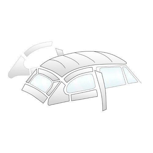     
                
                
    Luxe Beige Mohair hemelbekleding voor Volkswagen Kever (08/1960-07/1962) - VB28225
