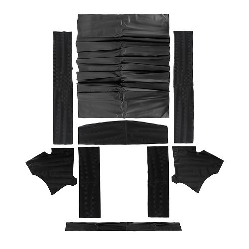     
                
                
    Zwart geperforeerd vinyl hemelbekleding voor Kever 73-> - VB28752
