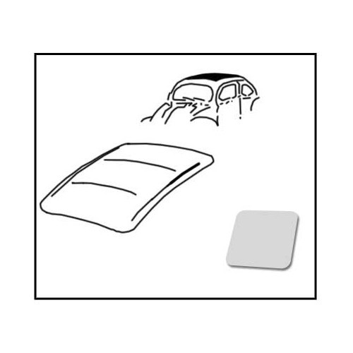 TMI Vinyl-Schiebeplane Supreme Pinpoint  Weiss für Volkswagen Beetle 57 -&gt;63 - VB28851