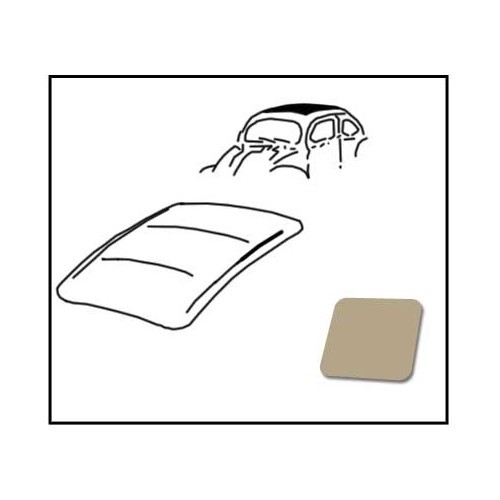 TMI Supreme Pinpoint Capote in vinile beige per Volkswagen Maggiolino 57 -&gt;63. - VB28852