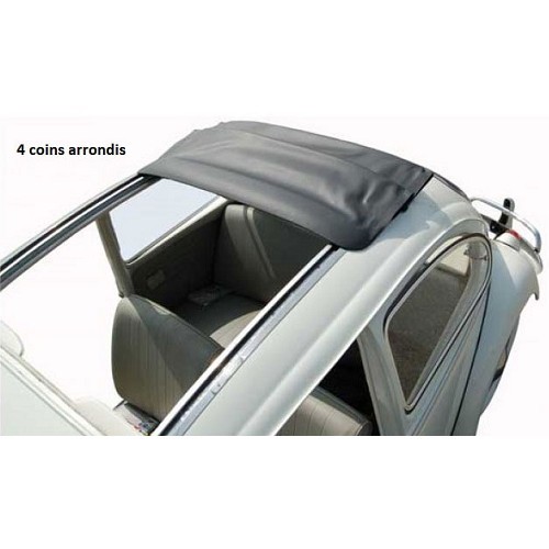  Lona de descapotable "Smooth Leatherette" de vinilo crema para Volkswagen escarabajo 57 -> 63 - VB28869-3 
