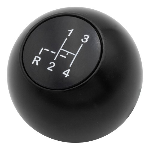 Pommeau de levier de vitesses noir rond 4 vitesses - VB30409