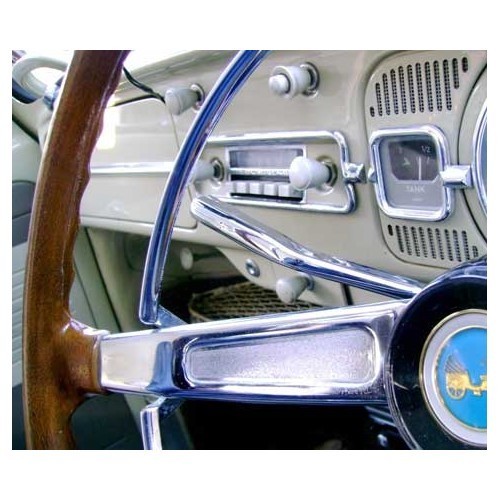  Tampa do indicador luminoso em aço inoxidável polido para Volkswagen Beetle 60 -&gt;67 - VB34914-3 