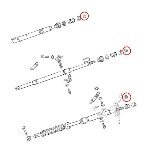Circlip sur colonne de direction pour Volkswagen Coccinelle (08/1959-07/1974) - VB34918