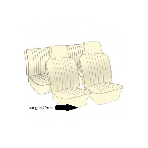     
                
                
    Housses de siège TMI en vinyle lisse pour Volkswagen Coccinelle Berline 68 ->69 (USA) - VB43110

