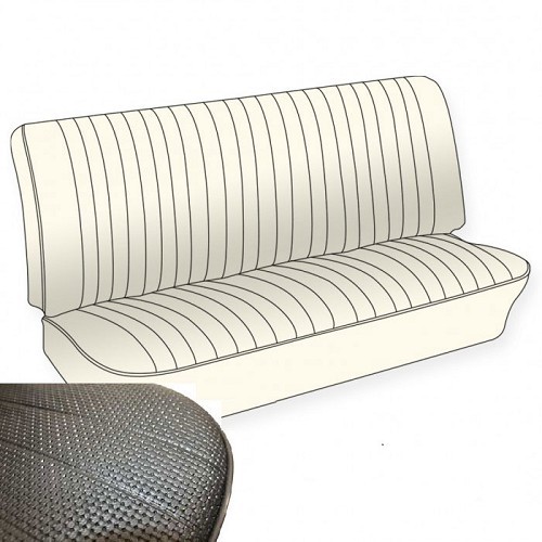     
                
                
    Housse de banquette arrière TMI en vinyle gaufré Noir pour Volkswagen Coccinelle Berline 65 ->73 - VB43111401
