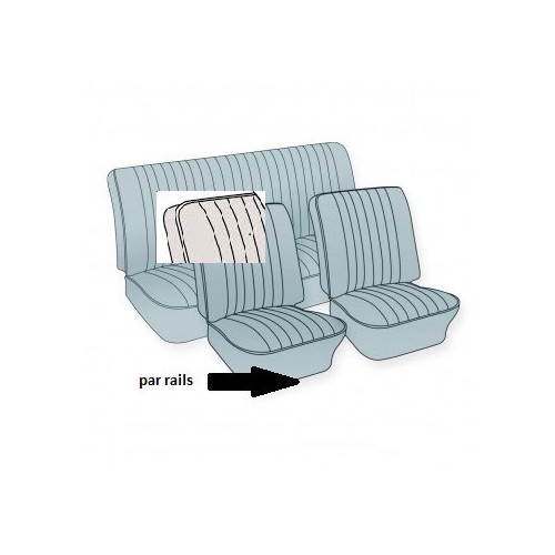  TMI embossed vinyl seat covers for Volkswagen Beetle Sedan 54 -&gt;55 - VB431121G 