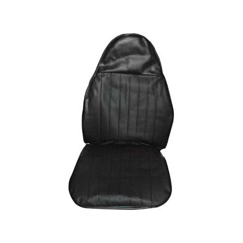  Housses de sièges TMI en vinyle Noir gaufré pour Volkswagen Coccinelle Berline 73 (USA) - VB43112701-1 