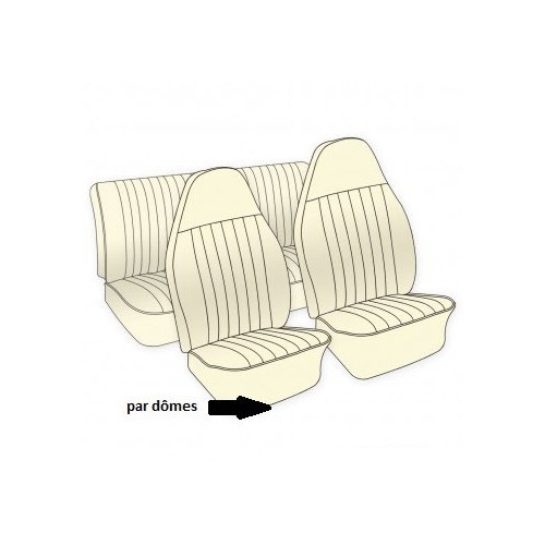 Housses de sièges TMI en vinyle gaufré pour Volkswagen Coccinelle Berline 73 (USA) - VB431127G 