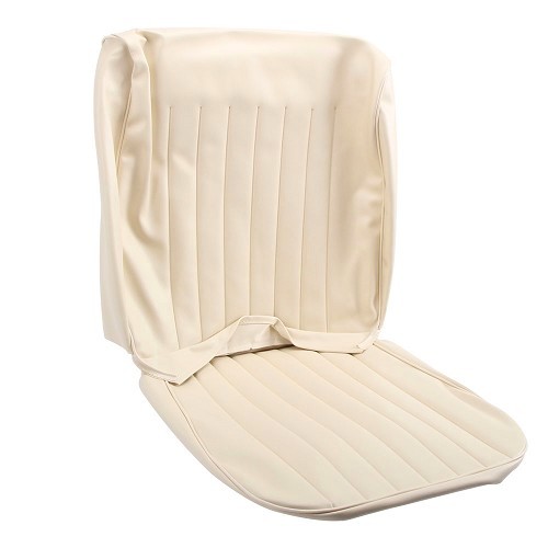  Smooth cream vinyl TMI seat covers for Volkswagen Beetle Saloon 68 ->72 (Europe) - VB43113022 