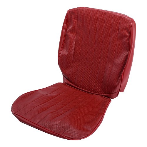  TMI seat covers in burgundy embossed vinyl for Volkswagen Beetle Sedan 73 (Europe) - VB43113107-2 