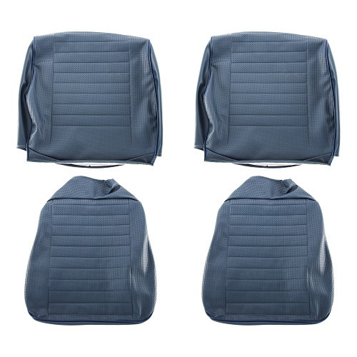  Housses de sièges TMI en vinyle gaufré Bleu (08) pour Volkswagen Cox Berline 74 ->78 (Europe) - VB43113208 