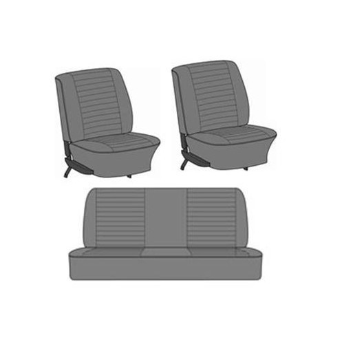  TMI embossed vinyl seat covers for Volkswagen Beetle Sedan 74 -&gt;76 (Europe) - VB431132G 