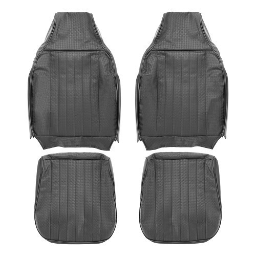  Housses de siège TMI en vinyle gaufré noir pour Volkswagen Coccinelle Berline 68 ->69 (USA) - VB43174 