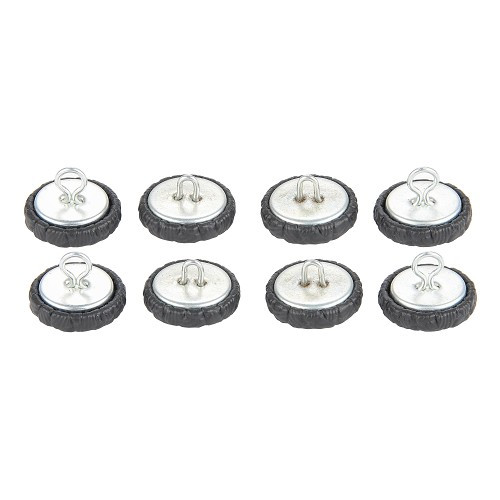 Buttons for seat covers with headrests for Volkswagen Beetle USA (08/1967-07/1972), color black - VB43179