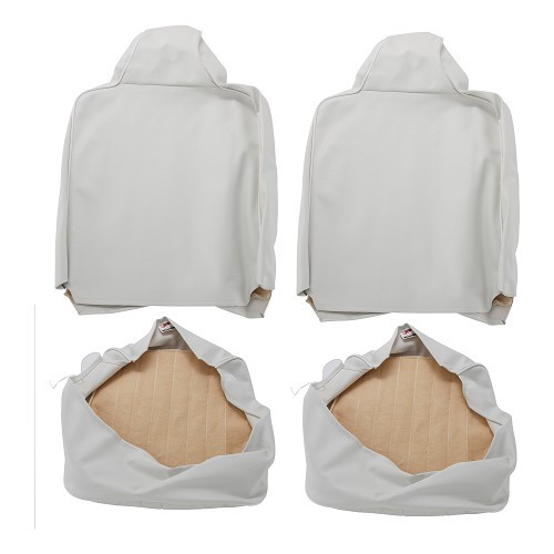 TMI Sitzbezüge aus glattem Vinyl für Volkswagen Beetle Limousine 70 ->72 (USA) - Weiß - VB43188