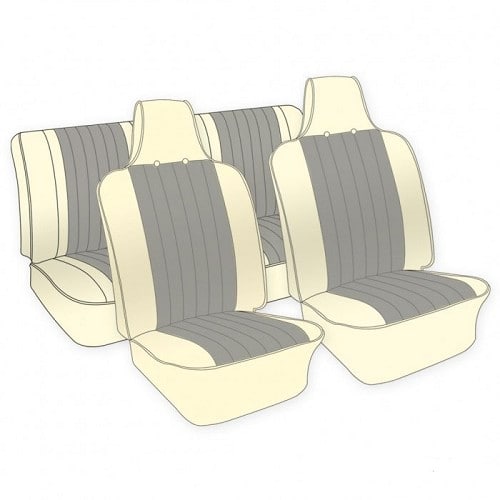  Housses de sièges TMI 2 tons couleurs & textures au choix pour Volkswagen Coccinelle Berline 70 ->72 (USA) - VB441126C 