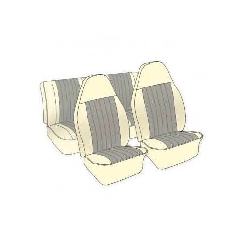  Housses de sièges TMI 2 tons couleurs & textures au choix pour Volkswagen Coccinelle Berline 73 (USA) - VB441127C 