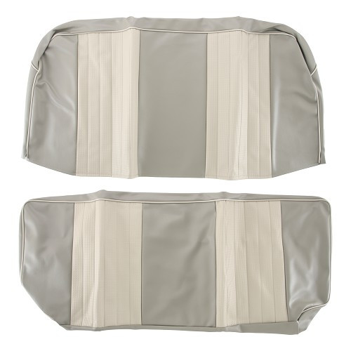 Housses de sièges TMI 2 tons pour Volkswagen Coccinelle Berline 58 ->64 - Gris souris 16 (ext) / Beige clair 05 (int) - VB44146
