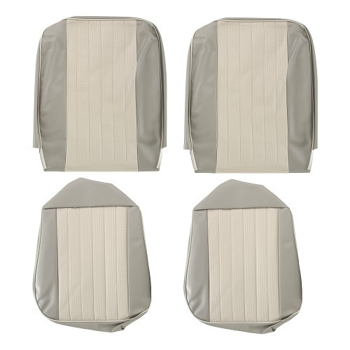     
                
                
    Housses de sièges TMI 2 tons pour Volkswagen Coccinelle Berline 58 ->64 - Gris souris 16 (ext) / Beige clair 05 (int) - VB44146
