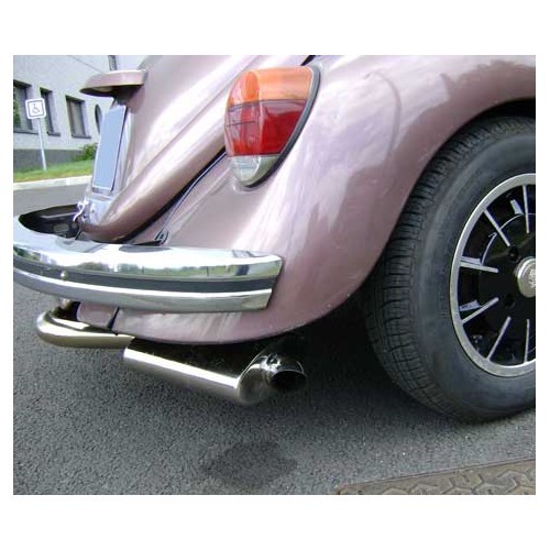  Mondo Phat Boy muffler in polished stainless steel for Merged manifold - VC20164-1 